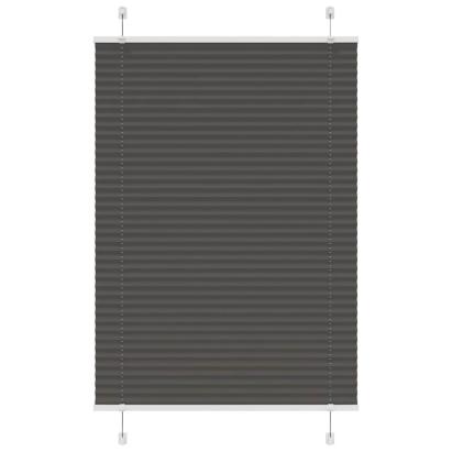 Jaluză plisată negru 85x150 cm Lățime țesătură 84,4cm poliester GartenMobel Dekor