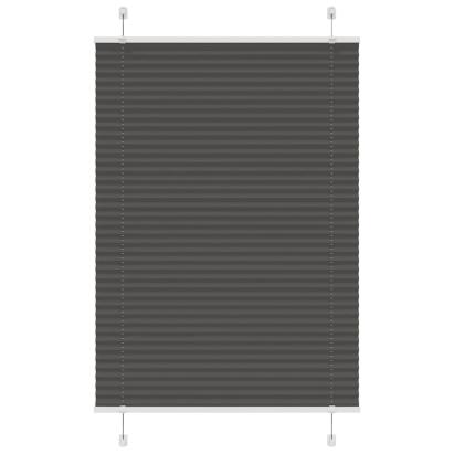 Jaluză plisată negru 95x150 cm Lățime țesătură 94,4cm poliester GartenMobel Dekor