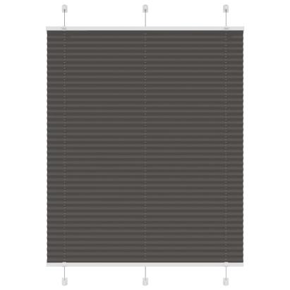 Jaluză plisată negru 105x150 cm Lățime țesătură 104,4 cm GartenMobel Dekor