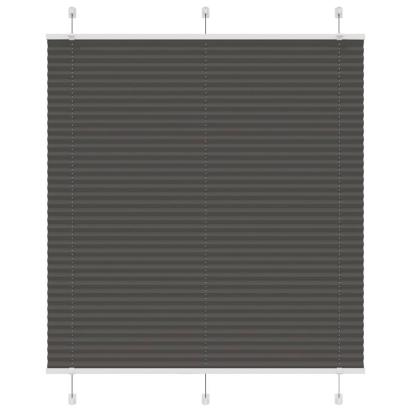 Jaluză plisată negru 120x150 cm Lățime țesătură 119,4 cm GartenMobel Dekor