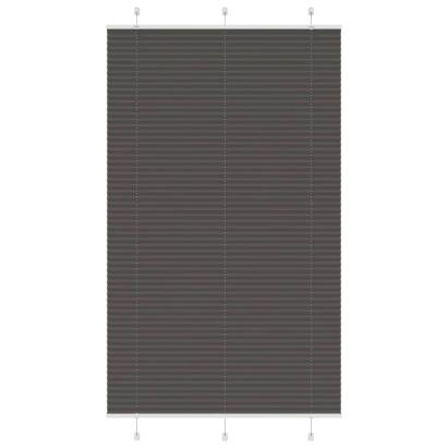 Jaluză plisată negru 115x200 cm Lățime țesătură 114,4 cm GartenMobel Dekor