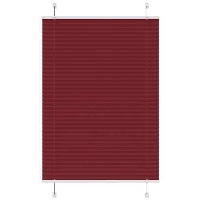Jaluză plisată Bordeaux Roșu 100x100 cm Lățime țesătură 99,4 cm GartenMobel Dekor