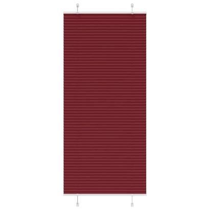 Jaluză plisată Bordeaux Roșu 100x200 cm Lățime țesătură 99,4 cm GartenMobel Dekor