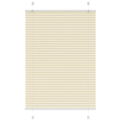 Jaluză plisată Crem 100x100cm Lățime țesătură 99,4cm GartenMobel Dekor