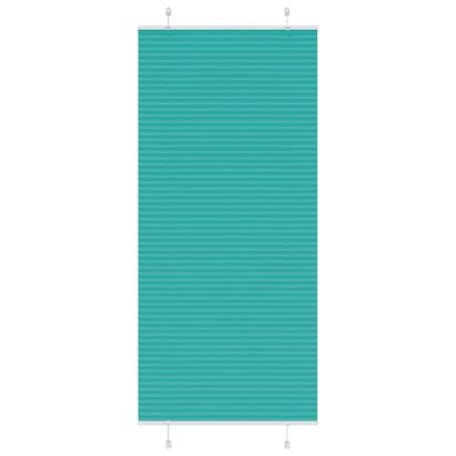 Jaluză plisată verde petrol 85x200 cm Lățime țesătură 84,4 cm GartenMobel Dekor