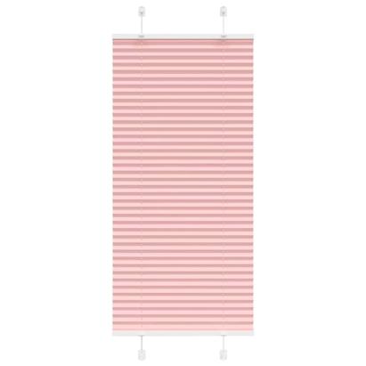 Jaluză plisată roz 65x100 cm Lățime țesătură 64,4cm poliester GartenMobel Dekor