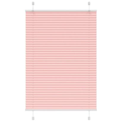 Jaluză plisată roz 95x100 cm Lățime țesătură 94,4cm poliester GartenMobel Dekor