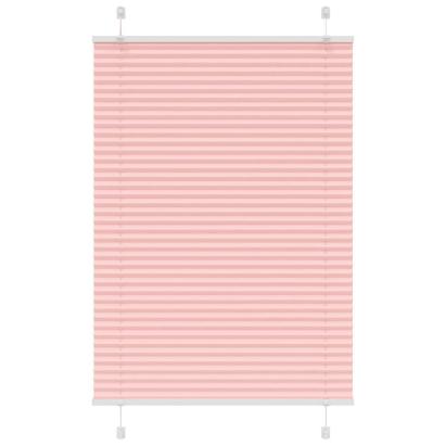 Jaluză plisată roz 100x100cm Lățime țesătură 99,4cm poliester GartenMobel Dekor