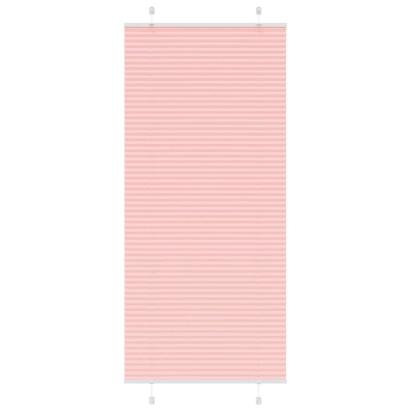 Jaluză plisată roz 90x200 cm Lățime țesătură 89,4cm poliester GartenMobel Dekor