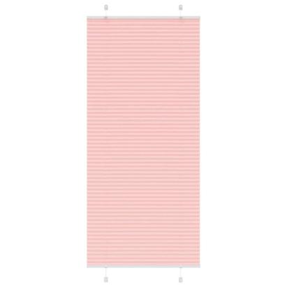 Jaluză plisată roz 95x200 cm Lățime țesătură 94,4cm poliester GartenMobel Dekor