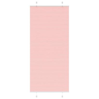 Jaluză plisată roz 100x200cm Lățime țesătură 99,4cm poliester GartenMobel Dekor