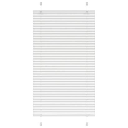 Jaluză plisată alb 75x100cm Lățime țesătură 74,4 cm poliester GartenMobel Dekor