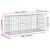 Bancă grădină, design gabion, 103x31,5x42cm, lemn pin impregnat GartenMobel Dekor