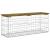 Bancă grădină, design gabion, 103x31,5x42cm, lemn pin impregnat GartenMobel Dekor