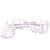 Set de canapele cu perne, 3 piese, crem, piele ecologică GartenMobel Dekor