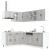 Set de dulapuri de bucătărie 11 piese „Lucca” lemn Sonoma gri GartenMobel Dekor