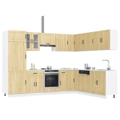 Set dulap de bucătărie din 14 piese „Lucca” lemn stejar Sonoma GartenMobel Dekor