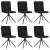 Scaune de sufragerie 6 buc. negru material textil GartenMobel Dekor
