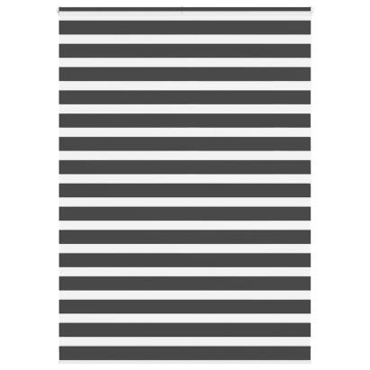 Jaluzea tip zebra neagră lățime țesătură 150,9 cm poliester GartenMobel Dekor