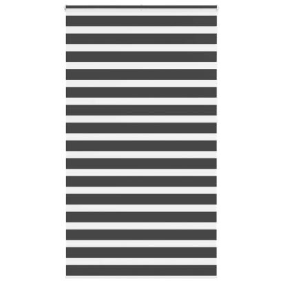 Jaluzea tip zebra neagră lățime țesătură 120,9 cm poliester GartenMobel Dekor