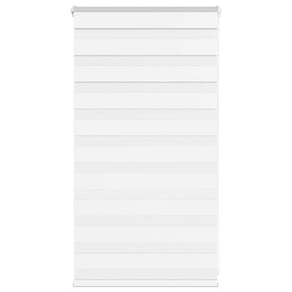 Jaluzea tip zebra alb lățime țesătură 85,9 cm poliester GartenMobel Dekor