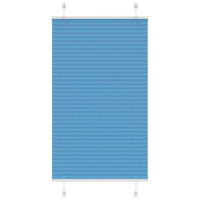 Jaluză plisată Albastru 75x150 cm Lățime țesătură 74,4 cm GartenMobel Dekor