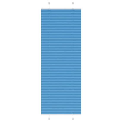 Jaluză plisată Albastru 75x200 cm Lățime țesătură 74,4 cm GartenMobel Dekor
