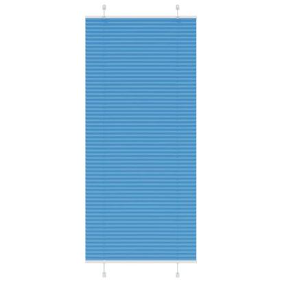 Jaluză plisată Albastru 90x200 cm Lățime țesătură 89,4 cm GartenMobel Dekor