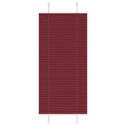 Jaluză plisată Bordeaux Roșu 55x100 cm Lățime țesătură 54,4 cm GartenMobel Dekor
