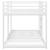 Pat supraetajat fără saltea alb 90x200 cm oțel GartenMobel Dekor