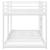 Pat supraetajat fără saltea alb 100x200 cm oțel GartenMobel Dekor