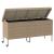 Cutie de depozitare grădină cu roți Bej 160x55x75 cm Poly Ratan GartenMobel Dekor