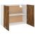 Dulap suspendat, stejar fumuriu, 80x31x60 cm, lemn prelucrat GartenMobel Dekor