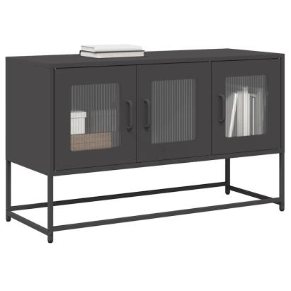 Dulap TV, negru, 100,5x39x60,5 cm, oțel laminat la rece GartenMobel Dekor