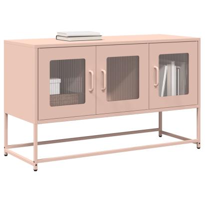 Dulap TV, roz, 100,5x39x60,5 cm, oțel laminat la rece GartenMobel Dekor