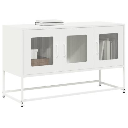 Dulap TV, alb, 100,5x39x60,5 cm, oțel laminat la rece GartenMobel Dekor