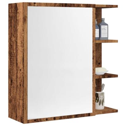 Dulap baie cu oglindă lemn vechi 62,5x20,5x64 cm lemn prelucrat GartenMobel Dekor