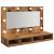 Dulap cu oglindă și LED, lemn vechi, 90x31,5x62 cm GartenMobel Dekor