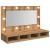 Dulap cu oglindă și LED, Artisan Stejar, 90x31,5x62 cm GartenMobel Dekor