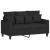 Set de canapele cu perne, 4 piese, negru, material textil GartenMobel Dekor