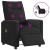 Fotoliu electric de masaj rabatabil, negru, textil GartenMobel Dekor