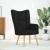 Scaun de relaxare, negru, material textil GartenMobel Dekor