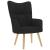 Scaun de relaxare, negru, material textil GartenMobel Dekor