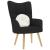 Scaun de relaxare, negru, material textil GartenMobel Dekor