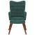 Scaun de relaxare cu taburet, verde închis, catifea GartenMobel Dekor