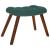 Scaun de relaxare cu taburet, verde închis, catifea GartenMobel Dekor
