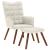 Scaun de relaxare cu scaun catifea crem GartenMobel Dekor