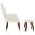 Scaun de relaxare cu scaun catifea crem GartenMobel Dekor