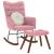 Scaun balansoar cu scaun catifea roz GartenMobel Dekor