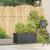 Jardinier negru 80x40x40 cm Oțel laminat la rece GartenMobel Dekor